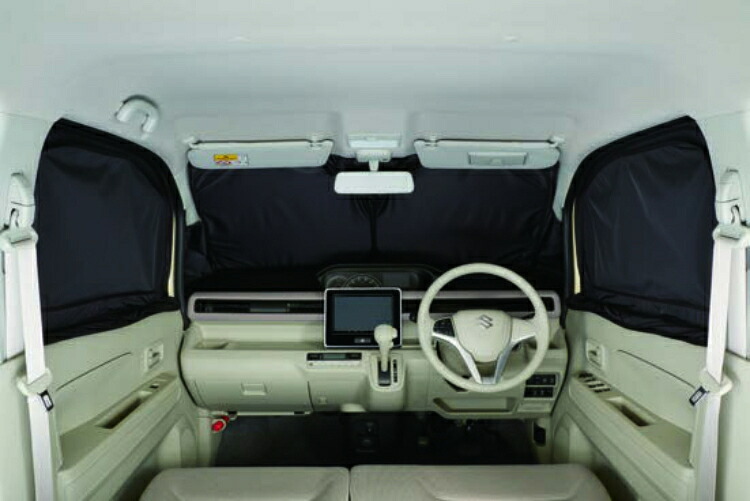 SUZUKI スズキ 純正 フロントプライバシーシェード（メッシュ付） BB3X 9914D-63R01 |WAGON R ワゴンR 車用品 カー用品 自動車 部品 パーツ アクセサリー 外装 カスタム ドレスアップ グレードアップ 車 DIY 取り付け 装飾 飾り 便利 日除け UVカット 傘式 遮光 断熱｜DE（desir de vivre）