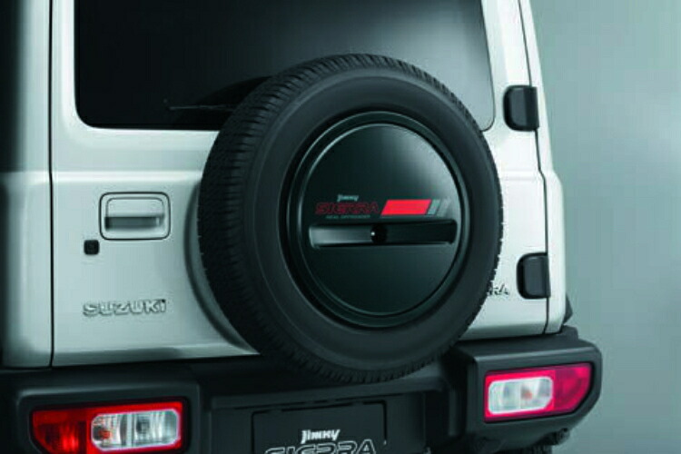 SUZUKI スズキ 純正 スペアタイヤハーフカバーデカール リバイバルB ABLK 99230-78R10-002 | JIMNY SIERRA ジムニーシエラ 車用品 カー用品 車 自動車 部品 パーツ アクセサリー カスタム カスタマイズ ドレスアップ タイヤ用品 保管 タイヤカバー ハーフサイズ ステッカー｜DE（desir de vivre）