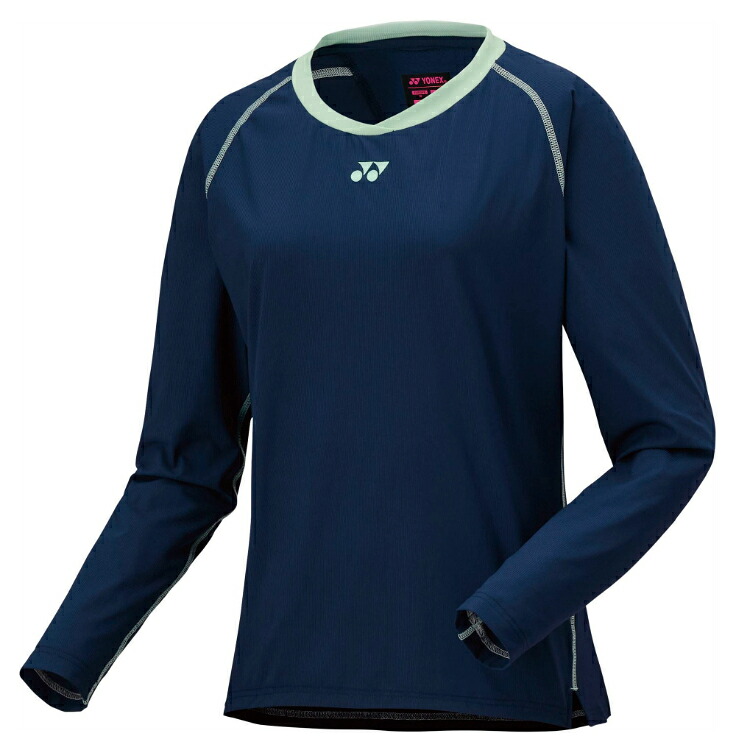 YONEX ヨネックス ウィメンズゲームシャツ（ロングスリーブ） ダークネイビー L 20840 554 | スポーツ スポーツウェア 競技 テニス 軟式 硬式 バトミントン ウェア シャツ 半袖 UVカット 吸汗 速乾 クール 制電 ストレッチ ゲームウェア ユニフォーム レディース 女性｜DE（desir de vivre）