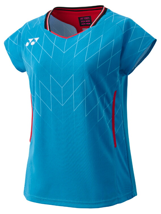 YONEX ヨネックス ウィメンズゲームシャツ（フィットシャツ） セルリアンブルー S 20915 449 | スポーツ スポーツウェア 競技 テニス 軟式 硬式 バトミントン ウェア シャツ 半袖 UVカット 吸汗 速乾 クール 制電 ストレッチ ゲームウェア ユニフォーム レディース 女性｜DE（desir de vivre）