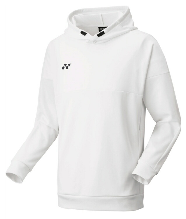 YONEX ヨネックス ユニパーカー ホワイト O 30111 11 | スポーツ スポーツウェア 競技 テニス 軟式 硬式 バトミントン スウェット フーディー UVカット 吸汗 速乾 制電 ファッション ユニセックス 男女兼用 メンズ 男性 レディース 女性｜DE（desir de vivre）