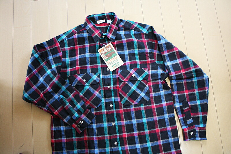 アメリカ素材　ホンジュラス製 Vintage デッドストック　ネルシャツ　Five Brothers BLK L Tall 9,504円