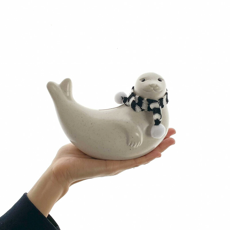 【楽天市場】アザラシ貯金箱 Seal Money Box PLASTEP 貯金箱 マフラー 限定 スペシャルエディション おしゃれ かわいい