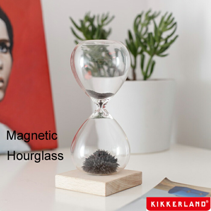 キッカーランド 【在庫一掃】 砂時計 マグネティックアワーグラス 磁石 砂鉄 1分 おしゃれ KIKKERLAND Magnetic Hourglass あす楽 オブジェ 新作多数 インテリア