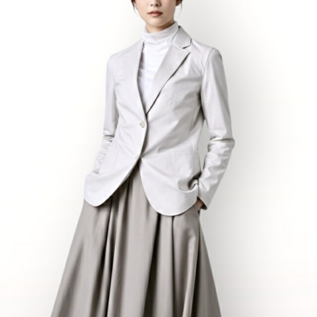 PUPULA(ププラ) タフタストレッチ インカットワーク ジャケット【レディースファッション 30代 40代 50代】【動画掲載】