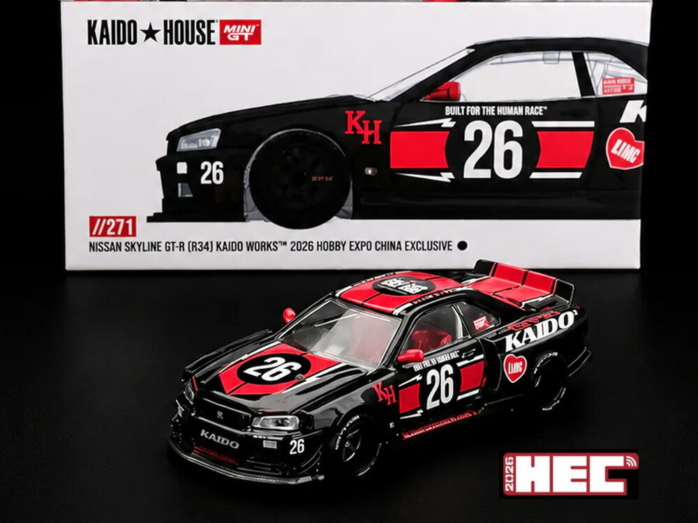 2026 HOBBY EXPO CHINA EXCLUSIVE - NISSAN SKYLINE GT-R(R34) KAIDO WORKS   2026 ホビーエクスポ・チャイナ・制限事項 - ニッサン・地上地平 GT-R(R34)KAIDO WORKS