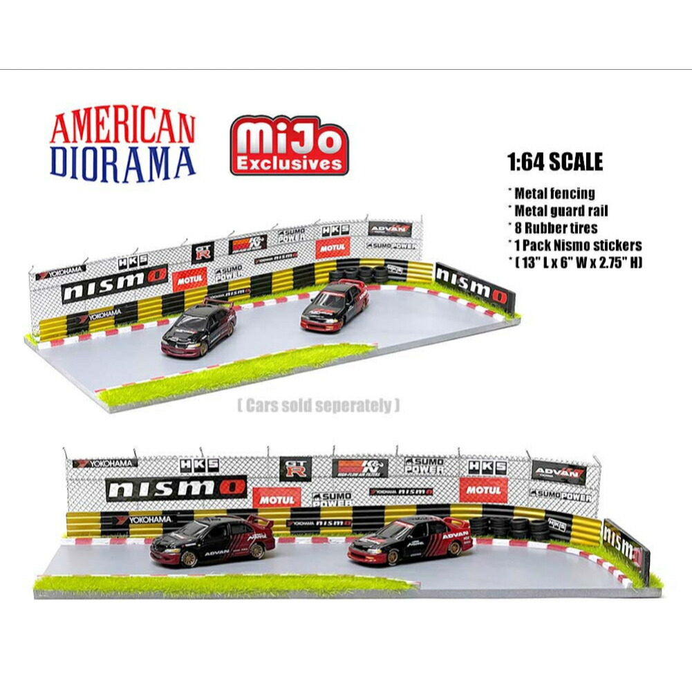 アメリカンジオラマ 1:64スケール レーストラック・ジオラマ(ガルフ) Amazon.co.jp: アメリカン ジオラマ 1/64 レーストラック