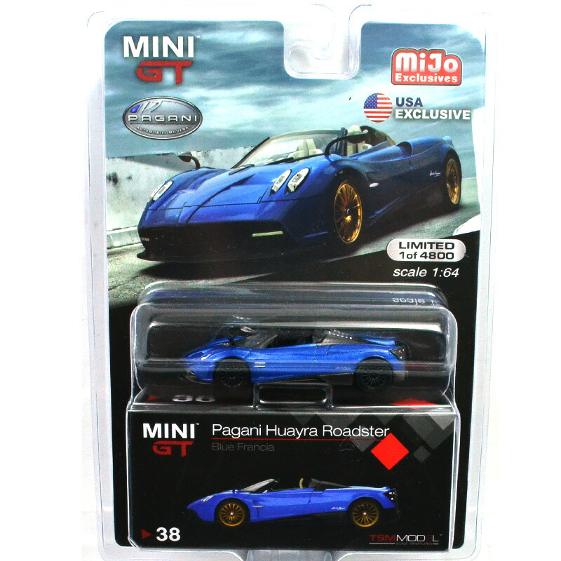 7426円 送料無料/新品 MINI GT PAGANI HUAYRA ROADSTER BLUE FRANCIA - LHD CHASE CAR  MiJo 限定 パガーニ ウアイラ ロードスター ブルー フランシア 左ハンドル仕様 チェイスカー