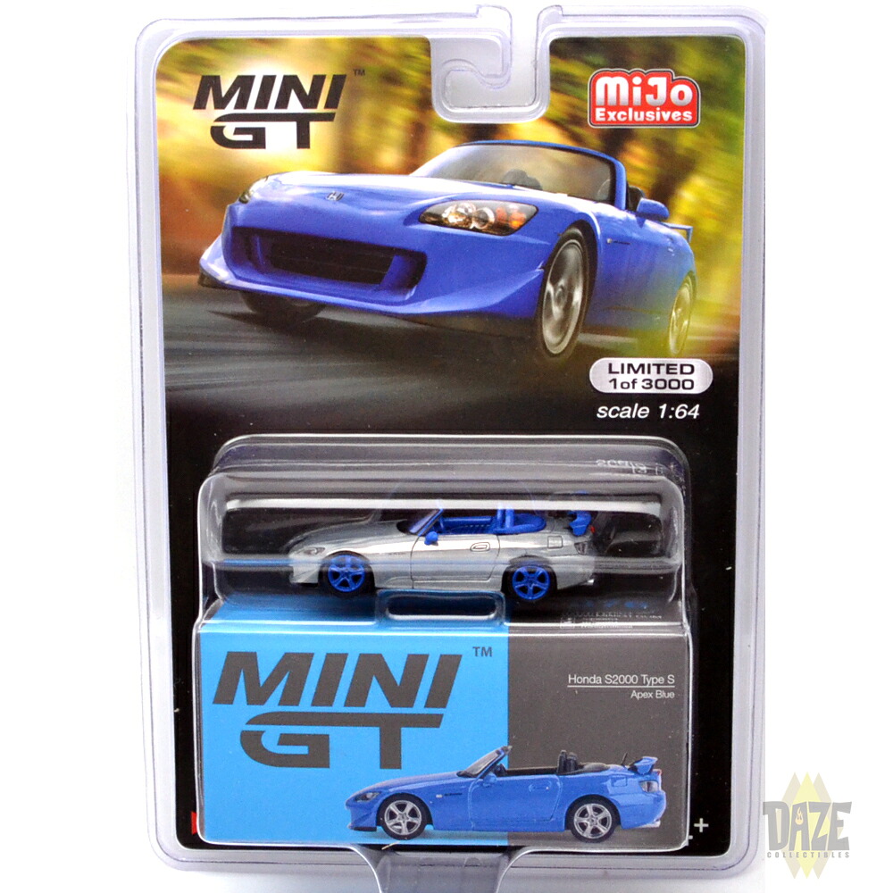 MiJo TOYS EXCLUSIVE - HONDA S2000 (AP2) TYPE S (APEX BLUE) CHASE CARMiJo 制限事項 - ホンダ S2000 (AP2) 手合いS (アペックス青色) 右手持ち部分 チェイスカー ミニカー・トイカー-乗り物のおもちゃ