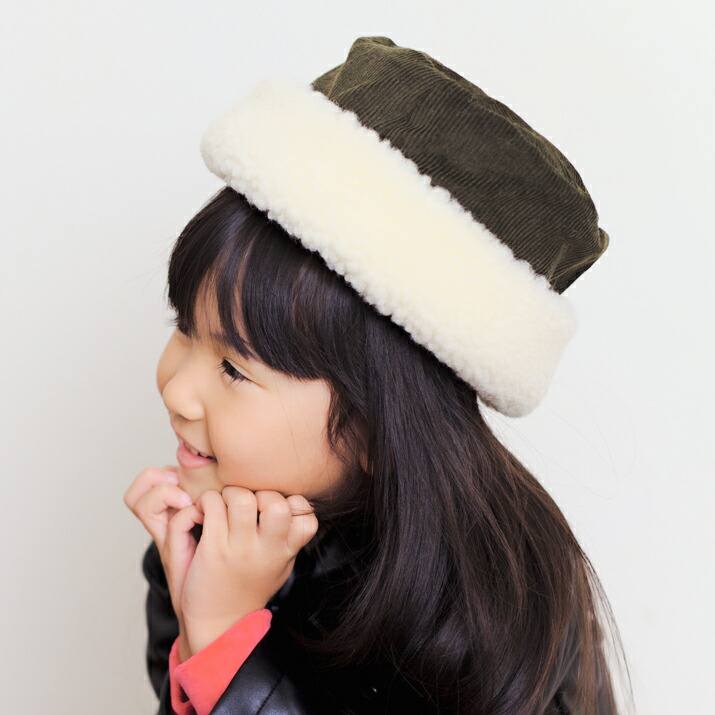 楽天市場 帽子 ハット Kids 裏ボア秋冬コーデュロイ生地ロシア風トーク帽 ほっこりボアでコーデを広げるトーク帽 キッズ 14 16aw 帽子 店イチヨンプラス楽天市場店