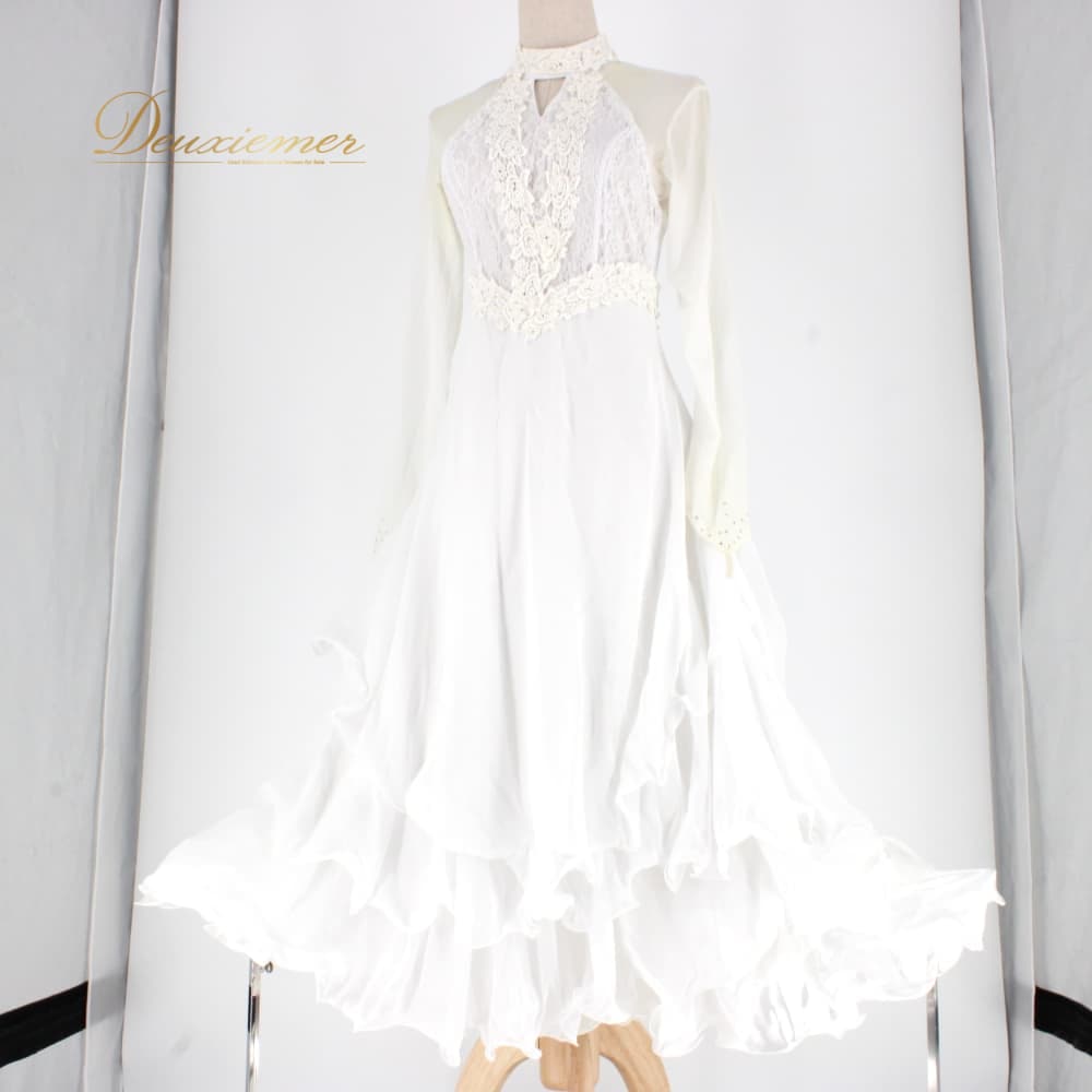 【中古】 prima boutique プリマブチック 人付き合い社交ダンス お召しもの お召しもの 標準尺度 白いこと系 白 生産ライン石ころ 長袖 スピード競技 標準尺度お召しもの 今めかしい ワルツ アルゼンチンタンゴ ジャ前日 フォーマル 告げ知らせる会 習い事 向こう正面スピード競技 ハイネック風 御花スピード競技 B045-2510122012679
