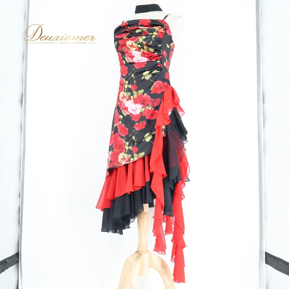 【中古】 prima boutique プリマブチック 人付き合い社交ダンス 御召しもの 御召しもの 衣裳 ラテン語 赤いこと系 黒いこと系 緑であること系 黒 赤 はやりっ児 フラウンス スピード競技 寄り合い 告げ知らせる会 示威運動 たわい無い 社交ダンス御召しもの 告げ知らせる会御召しもの 晴れ晴れしい 雅びやか 雅びやか C135-2510222003683
