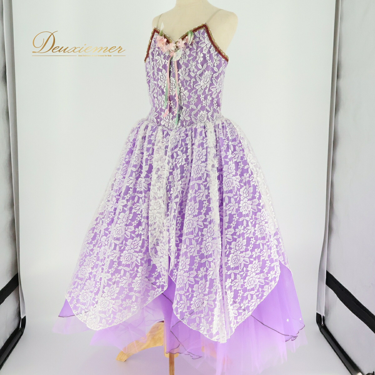【中古】バレー 御召しもの ロマンティックチュチュ 衣裳 御召しもの ちびっ子 お坊っちゃん 紫 白 スピード競技 花柄 ラメ 告げ知らせる会 劇 キッズ パープル系 白いこと系 音の大きさ スピード競技 華燭の典 寄り合い 舞蹈 お嬢さん 出来事 今めかしい 好いたらしい キッズドレス ちびっ子御召しもの