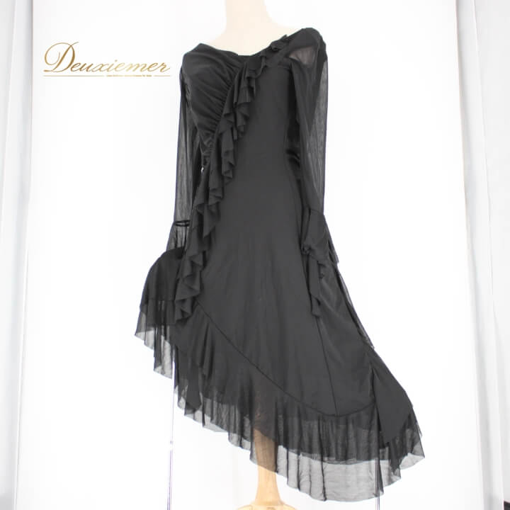 【中古】prima boutique プリマブチック 人付き合い社交ダンス お召しもの 標準尺度 ラテン語 お召しもの 衣装 習い事お召しもの 寄りあいお召しもの 黒 黒いこと系 麗しさ 古典派音楽 分かりやすい青写真 伸縮性 黒いことお召しもの フォーマル 社交ダンスお召しもの お上さん用 B038-2510222001528