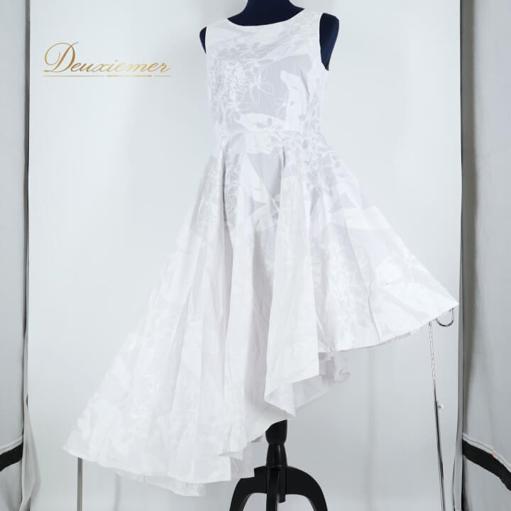 【中古】MermaidLine MMJ マーメイドライン フラダンス 衣装 ワンピース ドレス マーメイドライやか かわいい ハワイアン アロハ 袖なし ハワイアンプリント アシンメトリー M A002-2512019004835