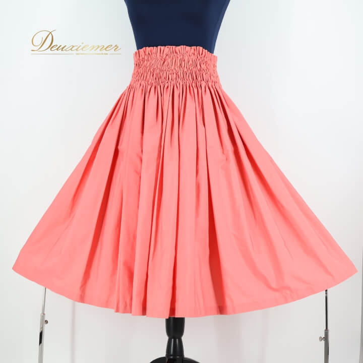 【中古】ハレハワイイ フラダンス 衣装 パウスカート ピンク系 無地 シンプル レッスン 練習 日本製 明るい ハワイアン アロハ かわいい スカート ふんわり A037-2512018004331