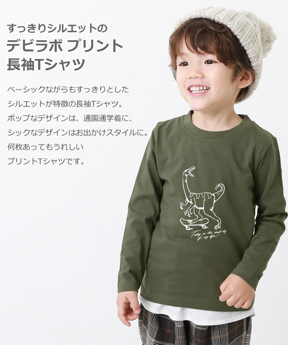 楽天市場 秋の新作 10 Off デビラボ プリント長袖tシャツ 子供服 キッズ ベビー 男の子 女の子 長袖tシャツ ロンt トップス 長袖 送料無料 Devirock 楽天市場店