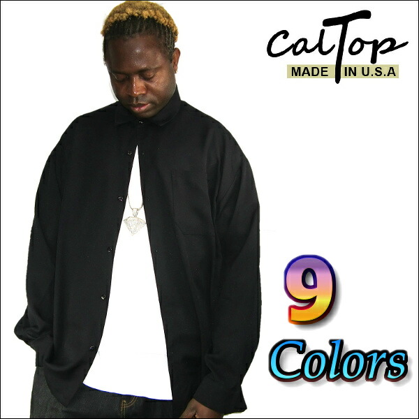 CalTop OG無地 L/Sシャツ　[カルトップ]　【Made in USA】【全9色】キャルトップ 無地シャツ カルトップ 長袖シャツ 大きいサイズ メンズ シャツ LL 2L 3L 4L ５Ｌ