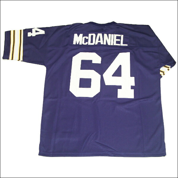 【送料無料】MINNESOTA VIKINGSreplica フットボールシャツ #64【RANDALL McDANIEL】 大きいサイズ　メンズ　小さいサイズ　メンズ大きいサイズ　ゲームシャツ　ダンス　衣装　ダンス衣装　hiphop ヒップホップ