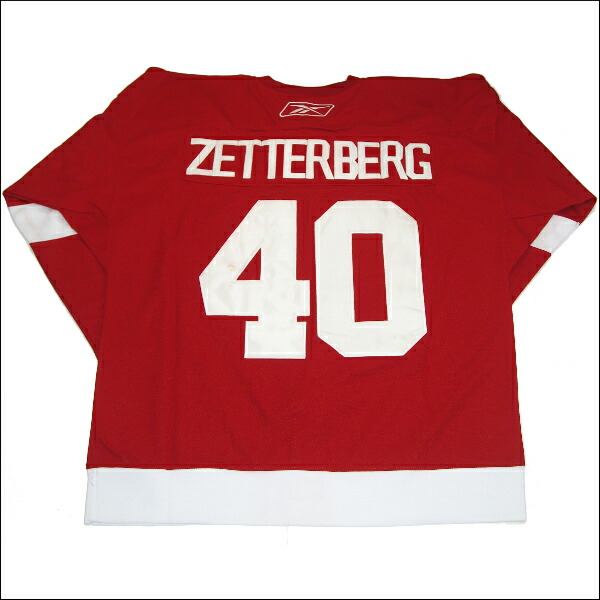DETROIT RED WINGS (デトロイトレッドウィング) replica アイスホッケーシャツ #40【ZETTERBERG】 アイスホッケー　ゲームシャツ 大きいサイズメンズ　メンズ大きいTシャツ　ヒップホップ衣装　ダンス　衣装　ジャージ