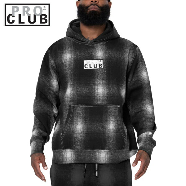 【51PC0103】 PRO CLUB HEAVY WEIGHT OMBRE FLEECE PULLOVER (プロクラブ) ヘビーウエイトオンブレプルオーバーフーディ　[]　PROCLUB プレイドスエットパーカー Pro club プロクラブ　O.G メンズ 大きいサイズ パーカー　M L LL 2L 3L 4L｜Devine