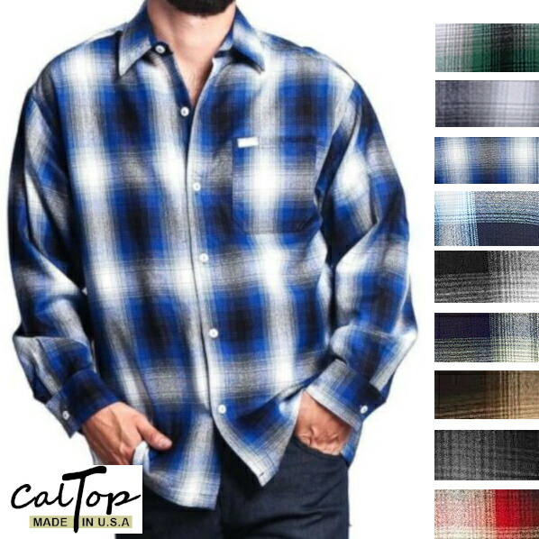 Caltop USA製 チェック 長袖 シャツ ヒップホップ チカーノ 楽天市場】CAL TOP キャルトップ 【長袖 フランネルシャツ