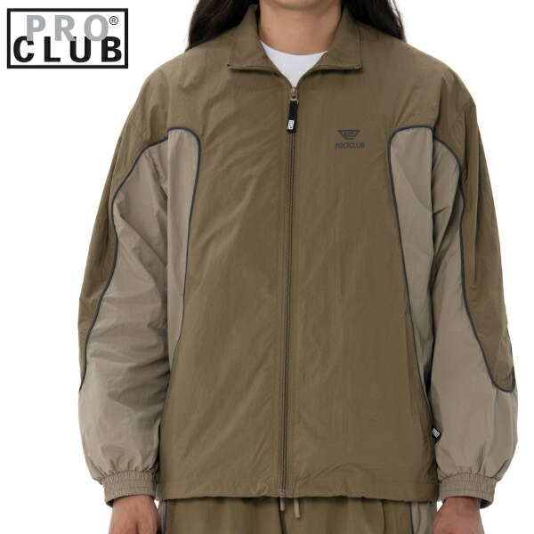 【54PC0302 】COMFORT WIDE TRACK JACKET (プロクラブ) スポーツウエアーアウターウエアー[]　PROCLUB ウインドブレーカージャケット Pro club プロクラブ　トラックジャケット メンズ 大きいサイズ 大きいサイズ M L LL 2L 3L｜Devine