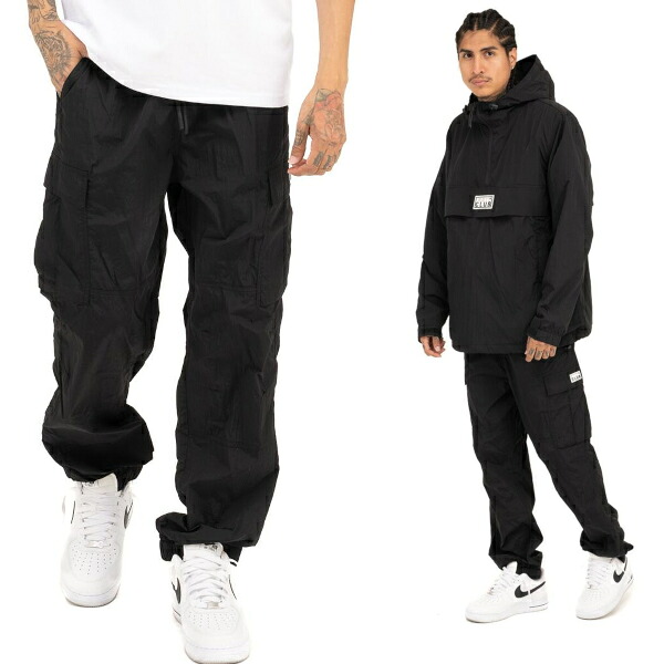 【15PC0506】PRO CLUB　METALLIC NYLON CARGO PANT (プロクラブ) メタリックカーゴナイロン パンツ トラックパンツ　スポーツウエアーヒップホップ衣装　ダンス【S～3XL】 　Pro club PROCLUBナイロンパンツ　パンツ メンズ 大きいサイズ LL 2L 3L 4L 5L 6L
