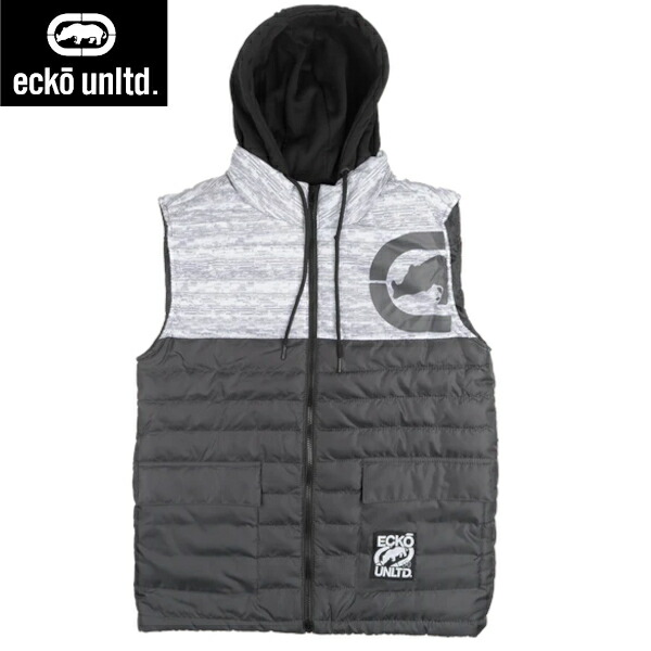 楽天市場】ECKO UNLTD PUFFER BOMBER VEST HOODIE BUBBLE VEST