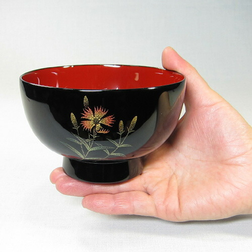 時代逸品！風情ある栗色漆に極上見返し菊詰め沈金の映えるお椀2点（検輪島塗 nuri-01020206-2.jpg