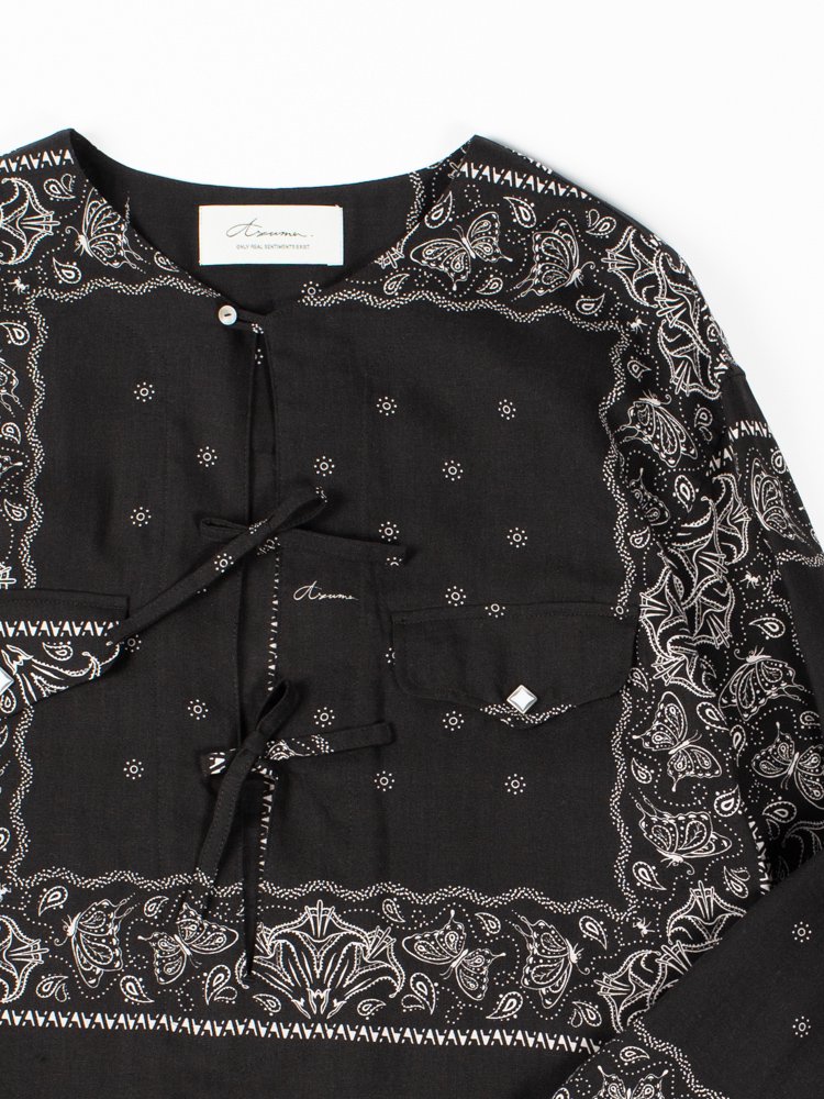 【Azuma.】アズマ BANDANA PULLOVER SHIRT BLACK バンダナシャツ プルオーバーシャツ 東京コレクションブランド メンズ 10,138円