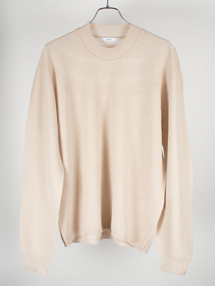 【Kheiki】ケイキ wegenk exclusive Washable Wool Sweater 夏時編み物 スウェーター 日本ニットブランドコレクション デザイナーズブランド名 置き目取りまわし店 通信販売