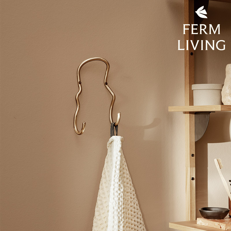 【ﾎﾟｲﾝﾄ10倍! 6/11 1:59まで】北欧 Ferm Living 農園リビング カーバチャー ダブル引っかかり 金管楽器 今めかしい 雑貨 引っ掛け具 打ち切り金 引っかかり 室内装飾 リビング 差し上げ物 差し上げ物