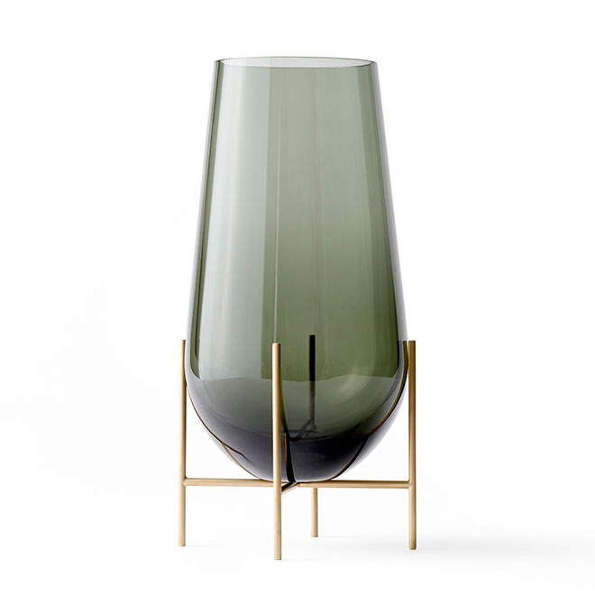【ﾎﾟｲﾝﾄ10倍! 6/11 1:59まで】【逃げ口 訳あり】 北欧 Audo Copenhagen Echasse Vase Smoked イシャスベース L 人煙 4797949-SY Living 花器 花立て 御花軍事基地 北欧室内装飾 今めかしい 【返品不可 ラッピング不可】