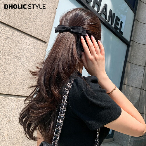 シアーリボンバレッタ P レディース バレッタ ヘアアクセサリー 髪留め かみどめ 綿 透け感 シアー シースルー リボン りぼん レース かわいい 可愛い キュート ラブリー フェミニン 単色 無地 韓国ファッション Style はこぽす対応商品