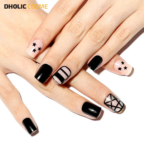 楽天市場 マックイーンニューヨーク ルックスライクジェルネイルチップ C コスメ Cosme Macqueennewyrk マックイーン ニューヨーク ネイルチップ ネイル 付け爪 ジェルネイルチップ 星 レッド ブラック グレー 韓国 韓国コスメ B2c Makeup Dholic Style