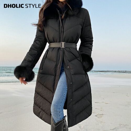 楽天市場 ファーコントラストダウンロングコート P レディース Jk 韓国 ファッション アウター コート ロング ペディン ロングダウン ダウンコート ベンチコート スリム 大人 上品 保温 寒さ対策 カジュアル 秋 冬 Style Dholic Style