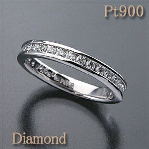 エタニティーダイヤモンドリング 0.50ct/Pt900(プラチナ) レールタイプ 3/4ダイヤ フルエタニティーに見えるハーフエタニティリングVS・SIクラス/Fカラー/H&C(ハートアンドキューピット)一部鑑別書付【高品質】【記念日】【ギフト】|卸直営 WATANABE