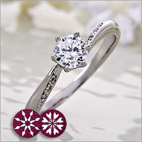 婚約指輪 エンゲージリング！  卸直営！ダイヤモンド 0.401ct UP  Dカラー SI1 EXCELLENT H\u0026C   プラチナ（Pt900）鑑定書付き ラウンドブリリアント メレ 立て爪