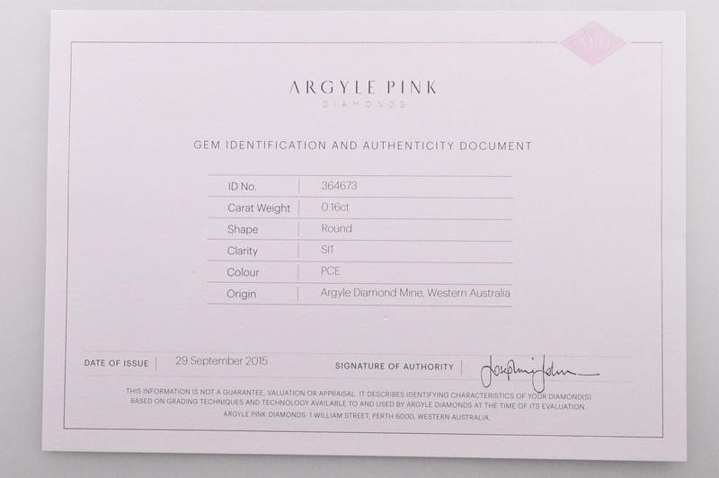diadia argyle grown pink diamond round 0 16 carat diameter 3 4 mm