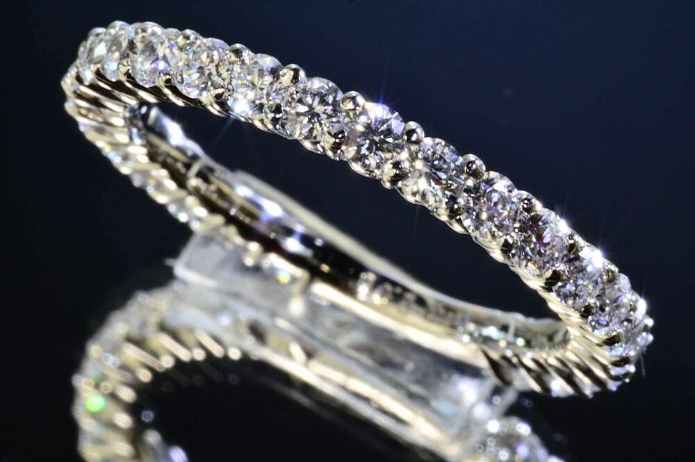 楽天市場 ダイヤモンドエタニティリング幅２ｍｍプラチナf Gカラーvs品質ハートアロー重ね付けにも これ１本でも ダイヤモンド専門店 オシェル