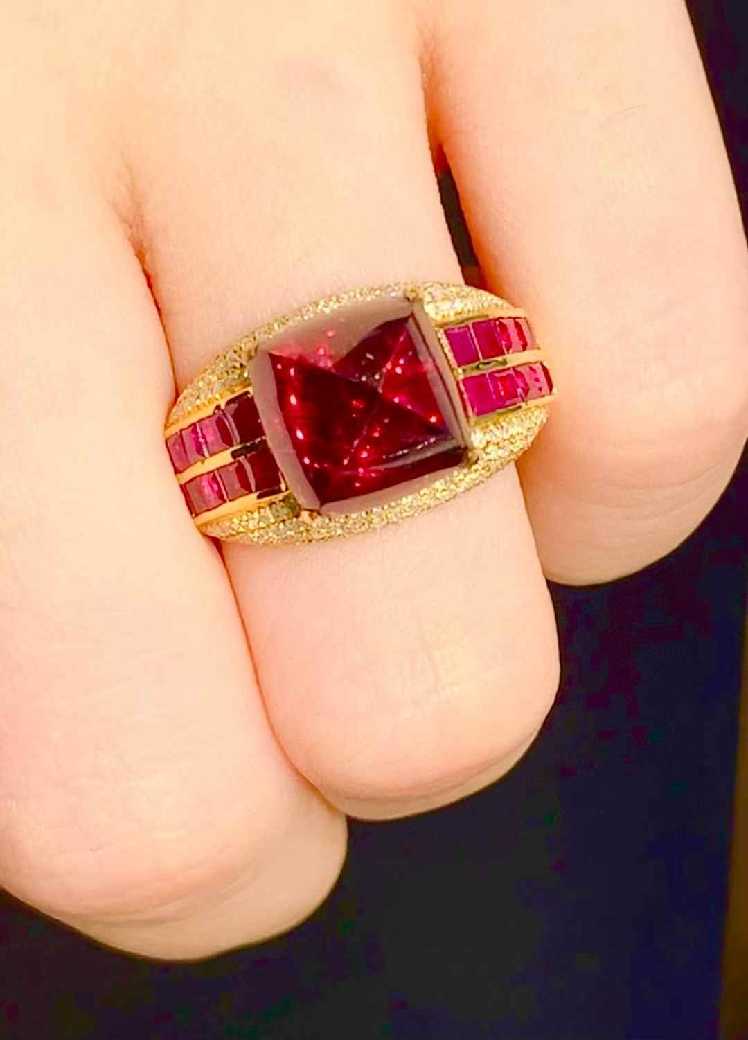 6.5ct レッドトルマリン リング K18ゴールド