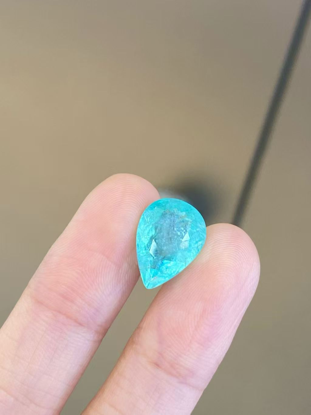 6.5ct モザンビーク産 パライバトルマリン ペアシェイプカット ルース