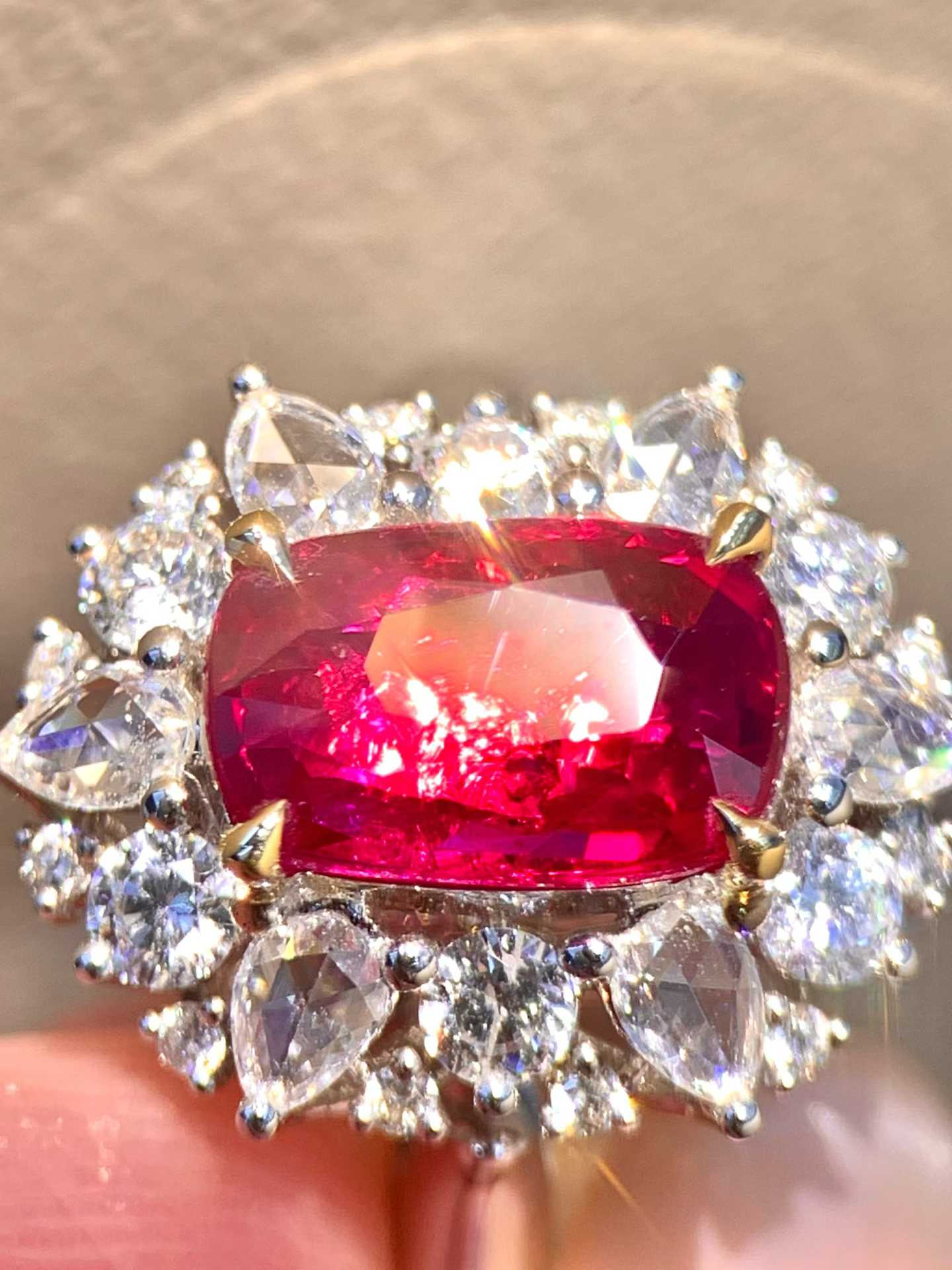 楽天市場】4.1ct 無処理無焼非加熱ノーヒートピジョンブラッド 18K 