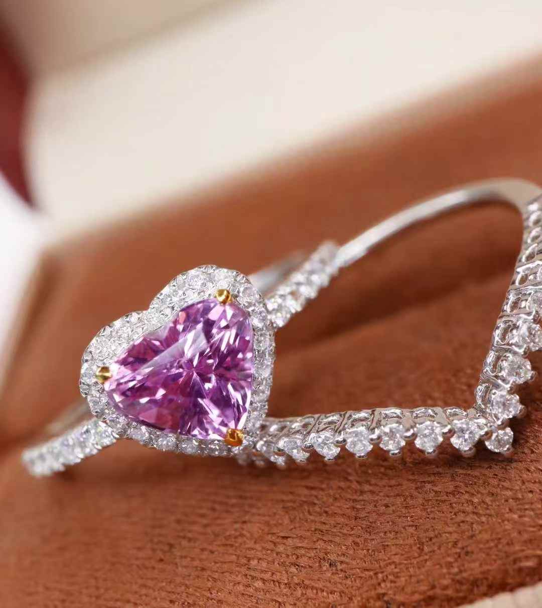 1.28ct 無処理無焼非加熱ノーヒート ピンクサファイア 2WAYリング|Diamond Celeb
