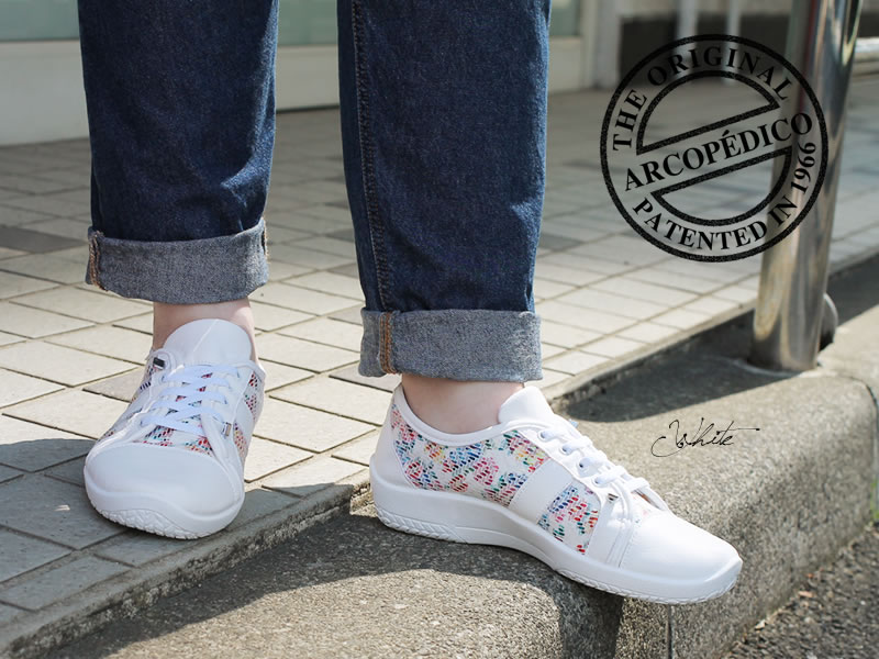 コンビニ受取対応商品 楽天市場 母の日 早割り クーポンあり Arcopedico アルコペディコ レースアップスニーカー 軽量 軽い スニーカー レディース おしゃれ 歩きやすい 疲れにくい コンフォートシューズ フラワー リタ Flower Leta 外反母趾 旅行 通勤 足
