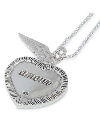 楽天市場 クーポン配布中 ギフト 天使の羽根 ハートシェイプ シルバーペンダントイギリス製 Tales From The Earth キューピットの羽 恋のお守りに ヨーロッパ雑貨バッグ キャロン国