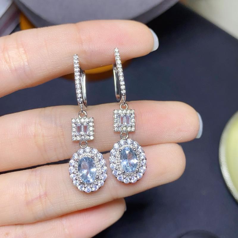 ピアス 石 ピアス 石 海 藍 宝 耳 落ち 主 石 5 * 7 mms 925 銀 モザイク 最新 メッキ 技術 保 色｜DIARTSELEHIKO