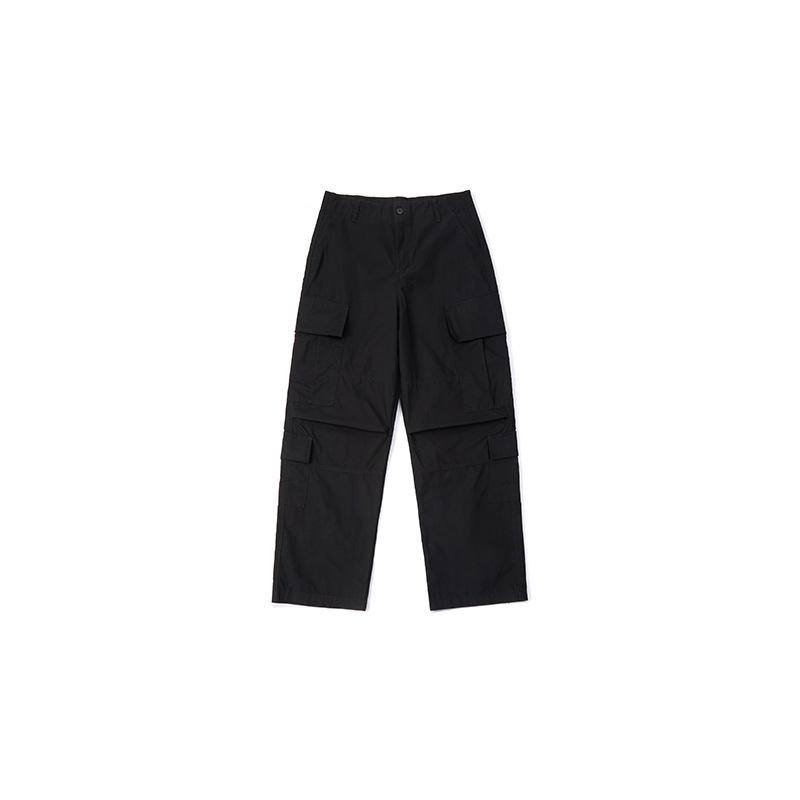 メンズ パンツ 秋 ルーズ ワークパンツ 多ポケット レトロ 日系 カジュアル ゆったり シルエット 普段使い 軽量 コットン 素材 ベーシック スタイル ブラック グレー ベージュ カラーバリエーション