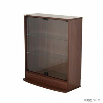 連結型コレクションラック ユニール 幅83.3×奥行29cm ロータイプ ブラウン SCR-8329LB